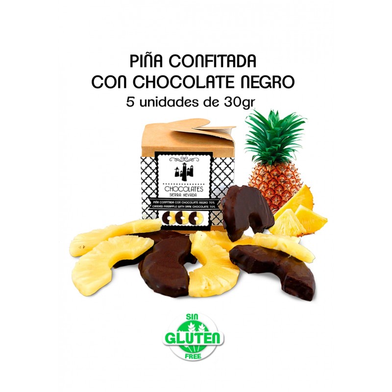 PIA CONFITADA CON CHOCOLATE NEGRO 70%